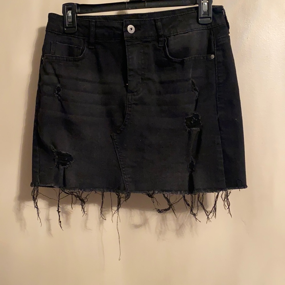 Black Jean skirt
